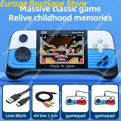 G9 3.5inch High-Defination Retro Handheld Game Console Supports TV built in 666 video Games 2025