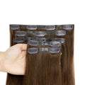 Clip in Hair Extensions 100% Real Human Hair, 12-24Inch 100-120g Clip in Extensions for Women, Invisible Straight Hair