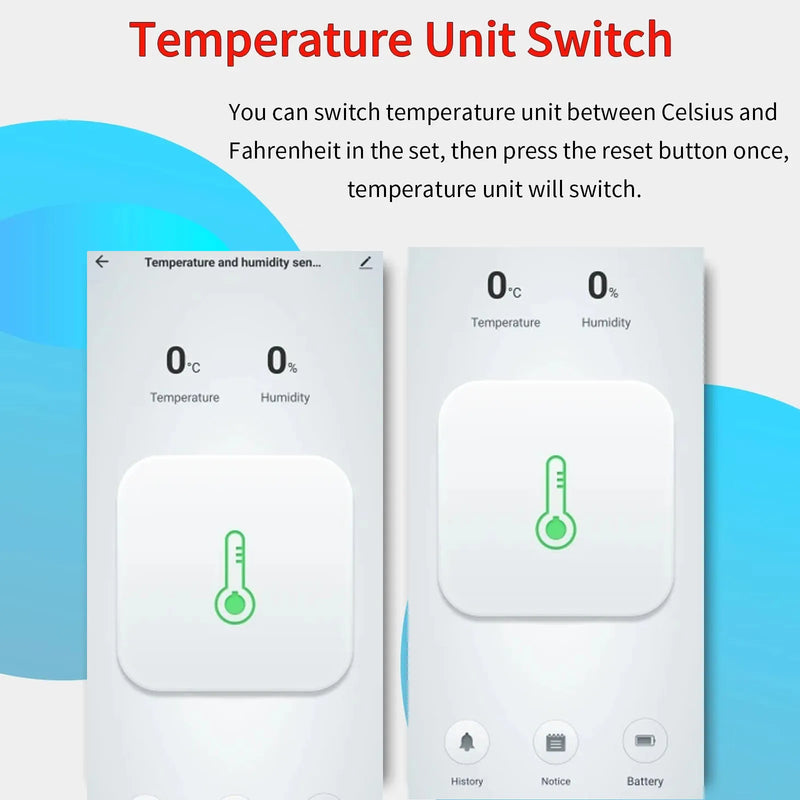 Support Tuya Zigbee 3.0 Temperature Humidity Sensor Smart Home Device work with Google Home Alexa for Environmental Monitoring