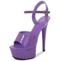 New Pole Dance Shoes Stripper High Heels Women's Sexy Show Shoes Sandals Party Club 15 CM Platform High-heeled Wedding Footwear