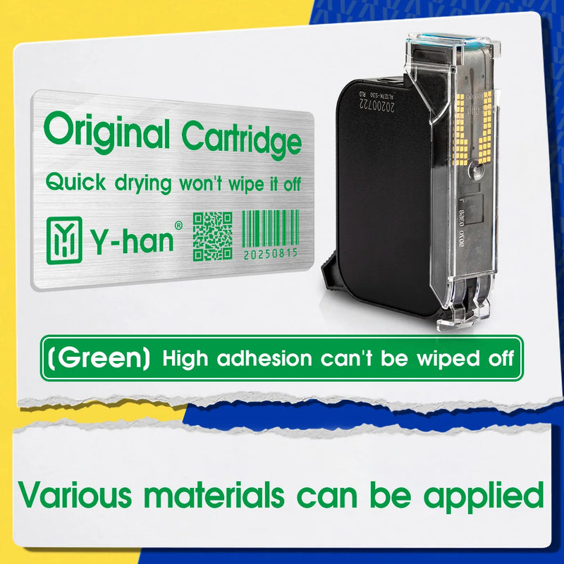 Yhan 2588 compatible quick-dry ink cartridge 12.7mm print height universal for unencrypted handheld printer