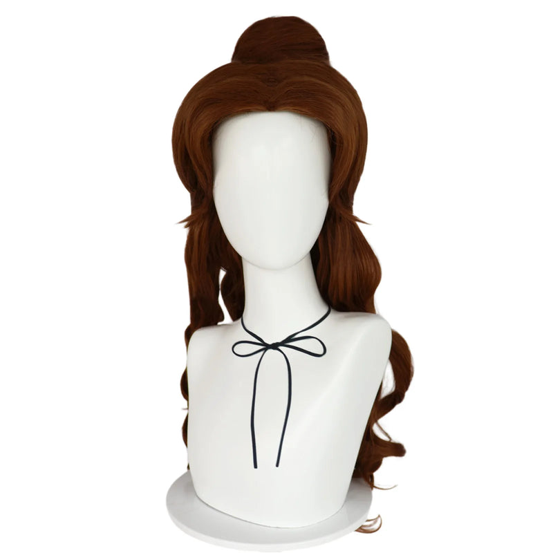 Belle Princess/Belle Beauty And The Beast Belle Princess Movie Cosplay Wig Brown Long Curly Hair Synthetic Wigs