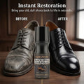 100ml Black Shoe Polish Spray with Sponge Applicator - Professional Leather Care, Quick Shine Wax Liquid Polish for Boots
