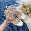 Sandals for Woman Rhinestones Summer 2025 Sexy Open Toe Footwear Thin Heels Women's Shoes Diamond Party Weddings Stiletto Sandal