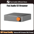 Fosi Audio S3 HiFi Music Streamer Bluetooth 5.3 AKM4493SEQ DAC Preamp Network music Player Compatible with AirPlay2, Google Cast