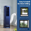 AIRPLUS 12000 BTU Smart Portable Air Conditioner for Bedroom, 700 Sq Ft Cooling & Heating AC with Drainage-free Function, Dehumidifier, Fan, 24h Timer, Blue