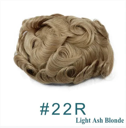 Super Ultra Thin Skin 0.02mm 80-100%Density Men Toupee Brown Black 210# Human Hair System Undetectable Natural Hairline Prosthes