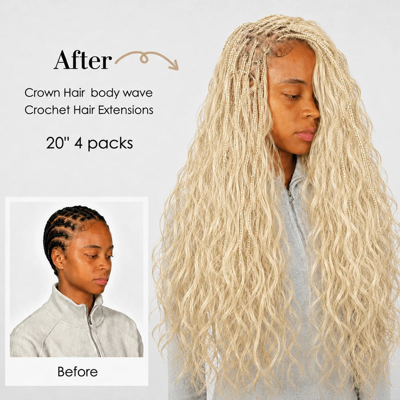 Miracle Knots 613 Color Honey Blonde Crochet Human Hair Deep Wave Feather Knotless Pre Separated Boho Braids Quick Install