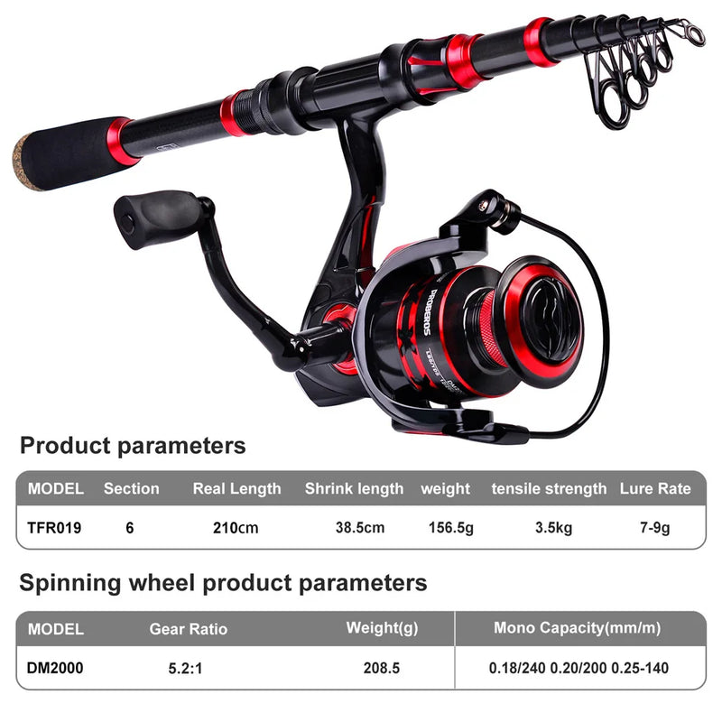Carbon Fiber Long Casting Baitcasting Sea Rod Reel Combo | SAMAG