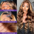 13x4 13x6 HD Highlight Lace Frontal Wig Human Hair Honey Blonde Body Wave Lace Front Wigs For Women Glueless Wigs Pre Plucked