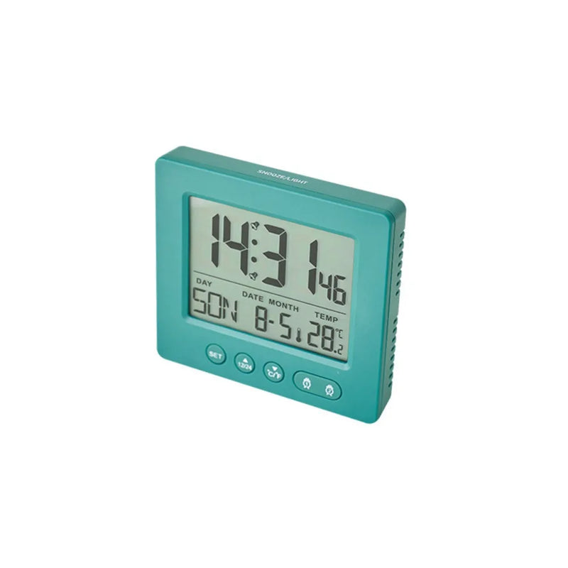 Digital Radio Alarm Clock Featuring Thermometer, 5-Minute Function, 2 Alarm Time Settings, Accurate Time, Small and Exquisite