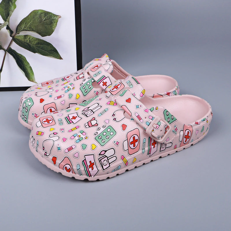 Platform Clogs Shoes for Women Soft Non Slip Close Toe Beach Sandals Woman Summer EVA Sandals Slippers