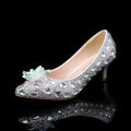 2026 Spring and Autumn New Women's Shoes Pointed High Heels Crystal Diamond Wedding Shoes Banquet Women's Single Shoes