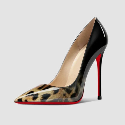 Gradient Red Bottom Large Heels Sexy Leopard Pattern | SAMAG