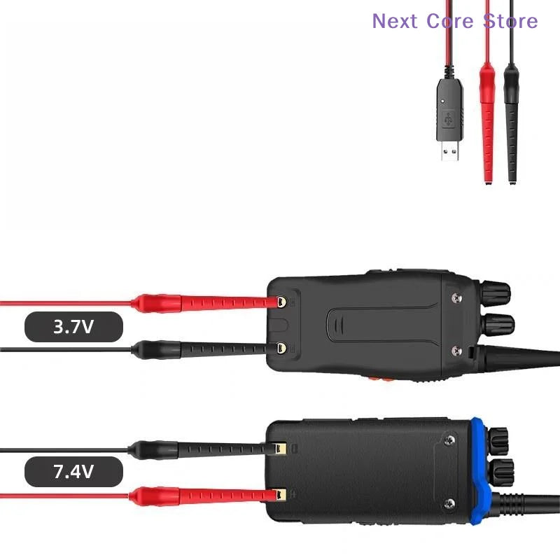 1Pcs Universal USB Charger Cable Two Way Radio With Indicator Light Walkie Talkie Accessory For UV-5R UV-82 BF-888S TYT Retevis