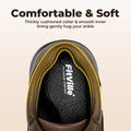Fitville Men'S Business Leather Shoes Wide Design Casual Oxford Shoes  Non-Slip Water-Repellent For Swollen Feet With Adjustable