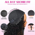 Burmese Curly 3 IN 1 Half Wigs Human Hair Wig Glueless Wigs Ready to Wear Half Wig Drawstring Clip Burmese Curly Hair Half Wig