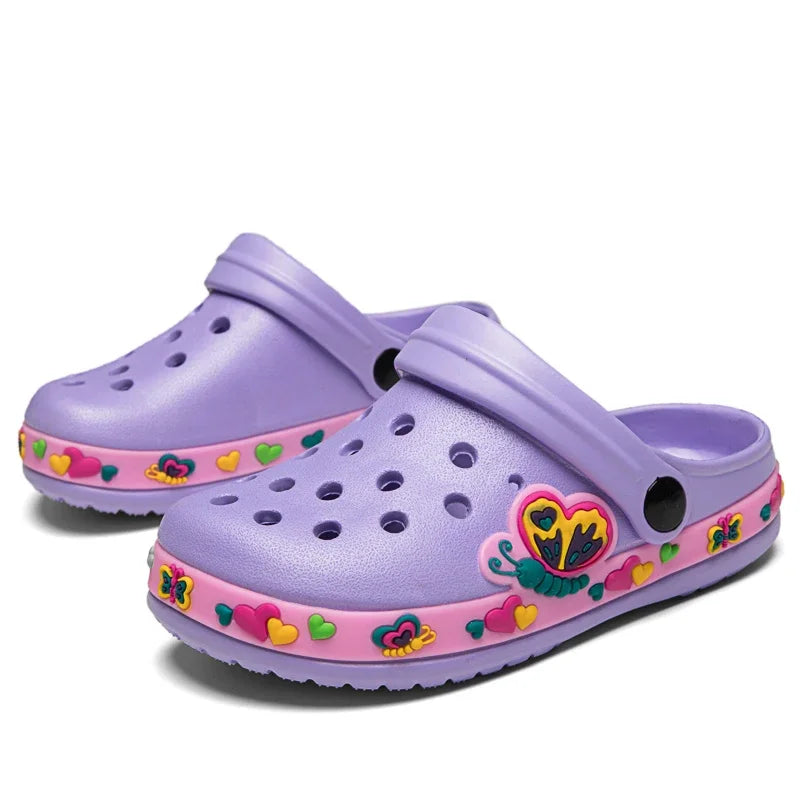 New Fashion Cartoon Sandals for Kids Summer Slippers Boys Girls Casual Garden Shoes Hollow-out Beach Shoes Clogs for Children