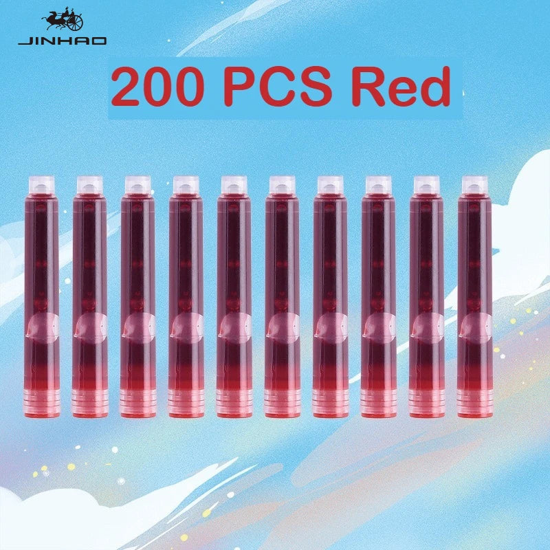 500/12 PCS JINHAO 12 Colors 3.4mm Non carbon Fountain Pen Ink Universal Sac Cartridges Refills School Office Supplies Stationery