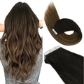 Ugeat Tape in Hair Extensions Human Hair Real Natural Brazilian Remy Hair Straight Seamless Skin Weft For Women Balayage 20P/40P