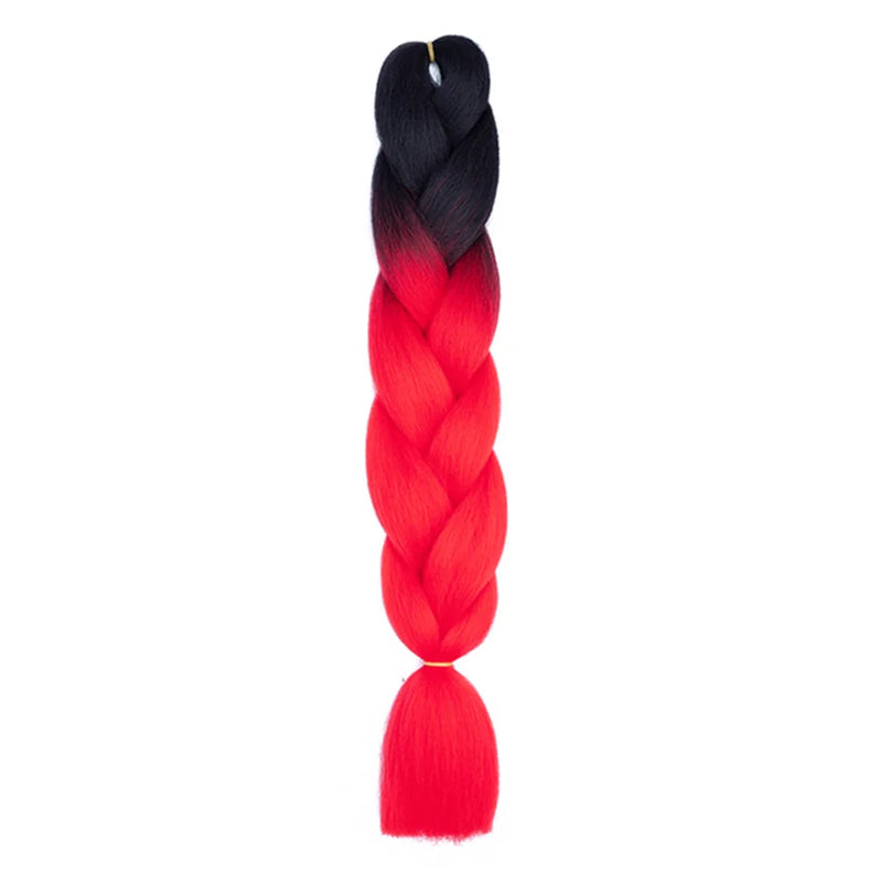 24 Inches DIY Jumbo Braiding Hair Synthetic Hair Extensions Afro Ombre Crochet Braid Hair Wholesale For Women