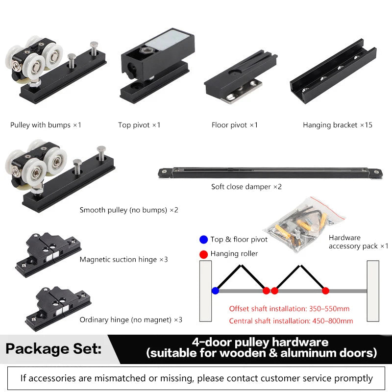 Bottomless Linked 3 - Fold Folding Door Hardware Kit - View 17 | SAMAG