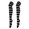 Sexy Long Over Knee Thigh Highs Socks Japanese Black White Striped Women Ladies Girls Kawaii Lolita Anime Cotton Warm Stocking
