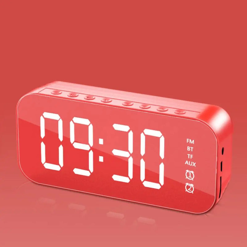 Large LED Screen LED Mirror Screen Alarm Clock Portable Dual Alarm Digital Clock Smart Digital Display FM Radio Clock Student