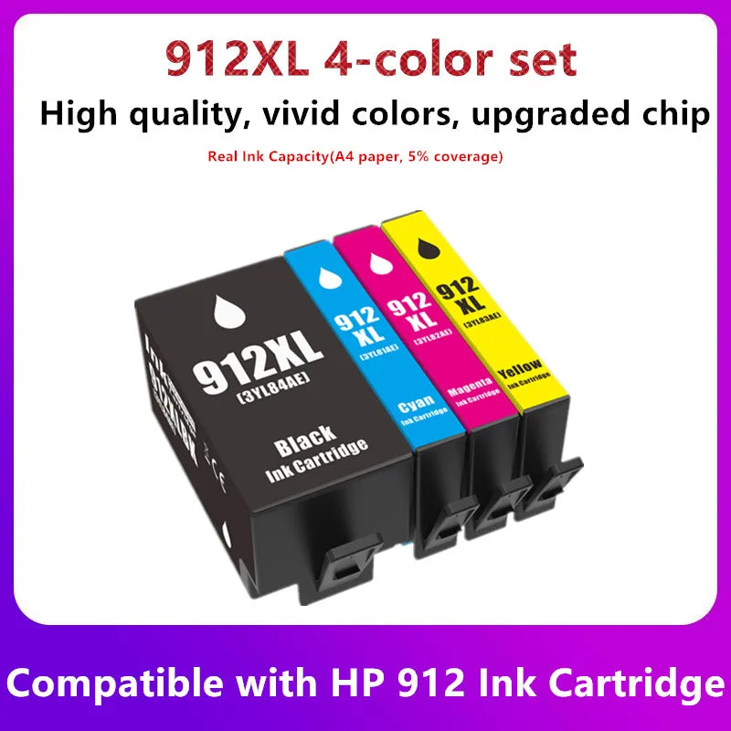Compatible For HP 912 912XL Ink Cartridge HP912 OfficeJet 8010 8012 8013 8014 8015 8017 8018 8020 8022 8023 8024 8025 Printer