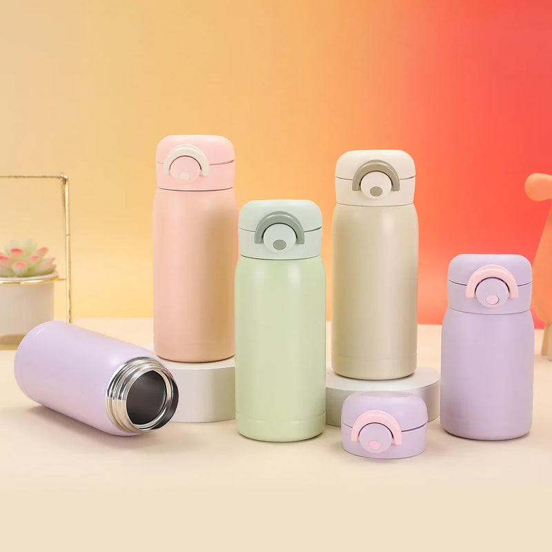 Mini Thermos Cup 220ml/350ml Pocket Cup Stainless Steel Thermal Coffee Mug Vacuum Flask Insulated Hot Water Bottle Kids Gift