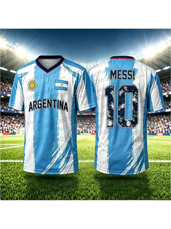 Special Messi 10 Football Jersey Tee Shorts Set Women Men - View 5 | SAMAG