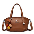 Luxury Handbags for Women New Soft Leather Large Capacity Commute Tote Bag Elegant Floral Pendant Design Shoulder Crossbody Bag