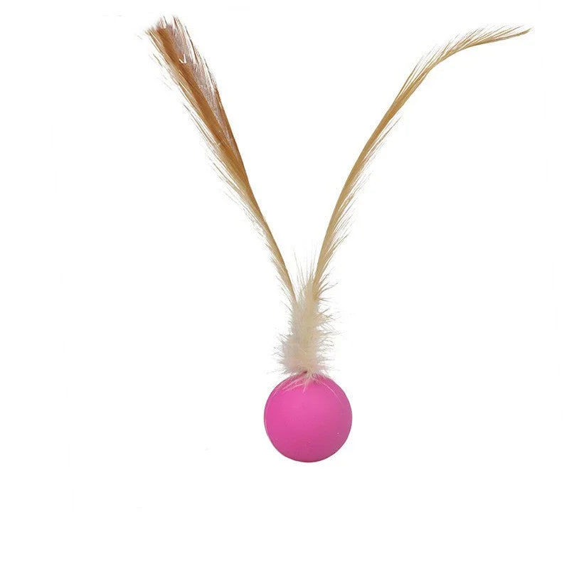 Elastic Bouncy Badminton Cat Toy Luminous Night Glow Pet Interactive Ball Self Play Boredom Relief Chew Resistant Training Game