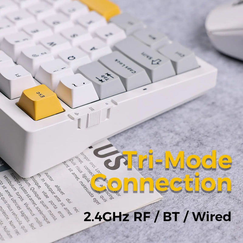 MCHOSE G75 Pro Wireless Mechanical Keyboard 75% Layout Gasket Mounted 5 Layers Dampening RGB Backlit Tri-Mode Hot Swappable