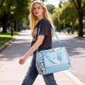Fashionable cartoon embroidered single shoulder mommy bag with multifunctional and large capacity mother and baby diaper bag