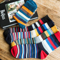 5 Pair Men's Striped Combed Cotton Socks Original Design | SAMAG