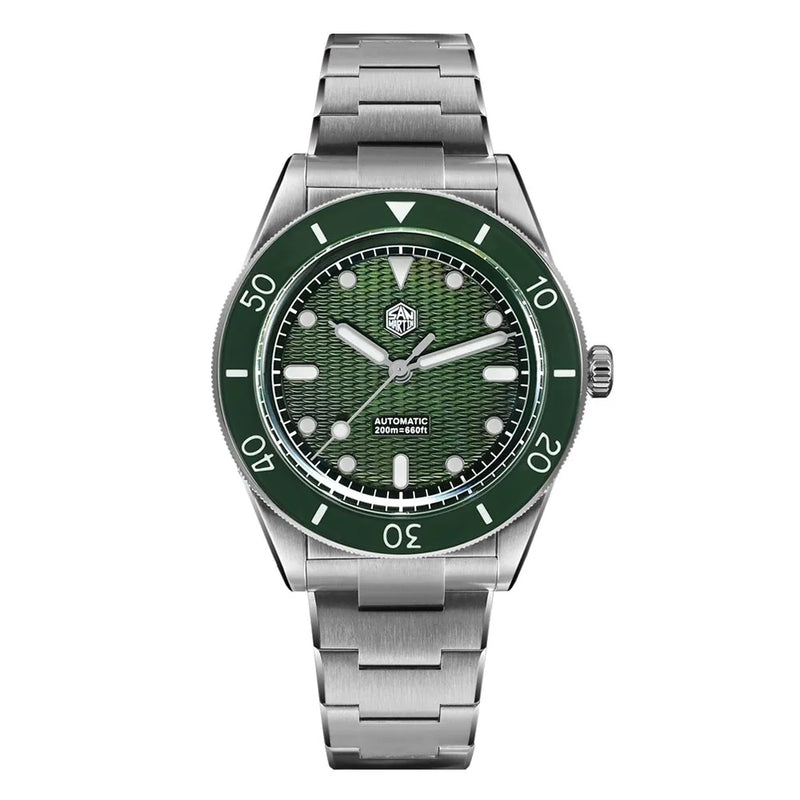 San Martin Official 39mm Guilloche MOP Dial Miyota 90S5 Sport Watch Automatic Mechanical Sapphire Bezel - Visuel 12 | SAMAG