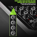 4-Channel Mixing Console with Wireless Microphone Kit USB Audio Mixer 48V Phantom Power Professional for DJ Karaoke PC Guitar