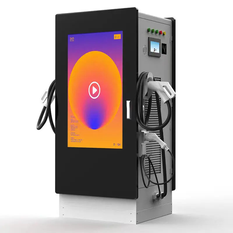 Commercial Smart DC Fast 40kW 60kW 120kW 160kW Electric Car EV Charger Station with Large Advertising Screen
