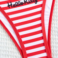 /a set Y2K Kawaii Hello Kitty Halter Bikini, Red Striped | SAMAG