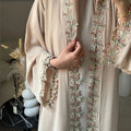 Elegant Lace Trim Abaya Women's Clothing Long Sleeve | SAMAG