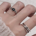 VENTFILLE 925 Sterling Silver Geometric Multilayer Round Bead Ring Female Fashion Punk Temperament - Visuel 29 | SAMAG