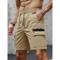 Men's Casual Cargo Shorts Big Pockets Loose Fit Elastic | SAMAG