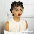 Full Lace Bantu Braided Wigs Synthetitc Short Handmade Knotless Braided Lace Wig Short Cornrow Braids Wigs for Black Women