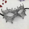 Women's Sexy Half Face Animal Lace Party Mask for Halloween Masquerade Cosplay Party Supplies Ladies Anime Eye Masks Silver