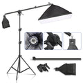 LED Light Continuous Lighting Studio Kit Boom Arm 50x70CM Softbox for Photography Lighting and Photo Vedio Shooting Equipment