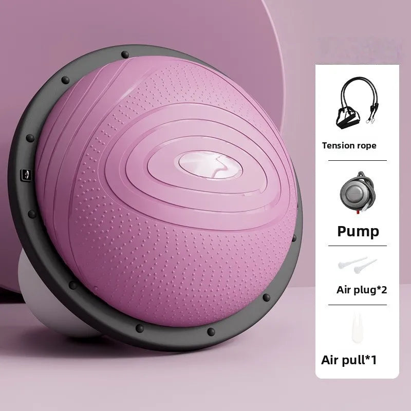 Semi-Circular Wave Balance Ball - Non-Slip PVC Speed Trainer for Running, Yoga, Pilates & Full-Body Fitness Equipment