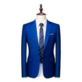 22 Color Men's Suit Jacket, Single Button V-neck Dress Coat Black Blue Red Slim Blazer Asian Size Terno Masculino, M-5XL 6XL