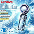 Lenovo Handheld Fan Cooling Ice Cooler Rechargeable USB Brushless Motor 199 High Speed Turbo Jet Fan for Outdoor Travel Office