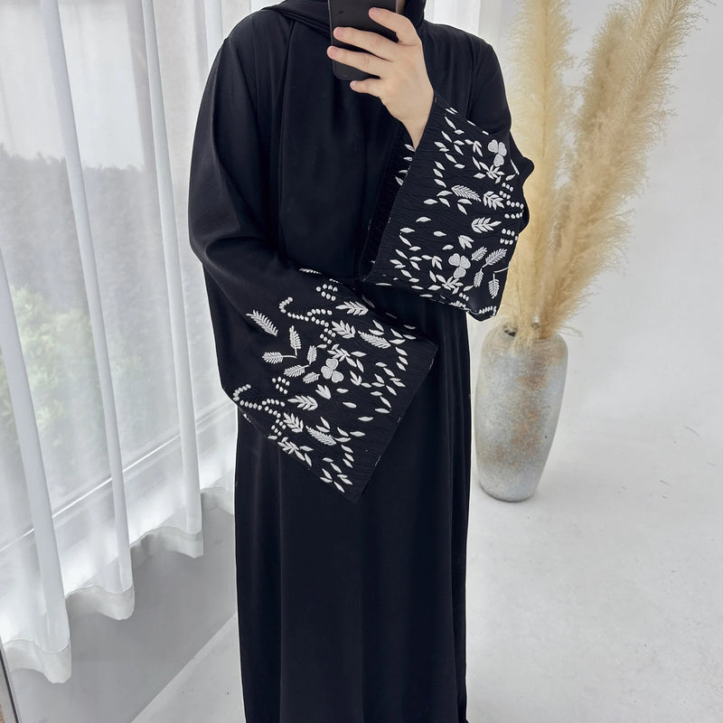 Turkey Emboridery Abaya for Women Dress Morocco Dubai Islam Vestidos Eid Muslim Arab Long Robe Ramadan Kaftan Abayas Jalabiya